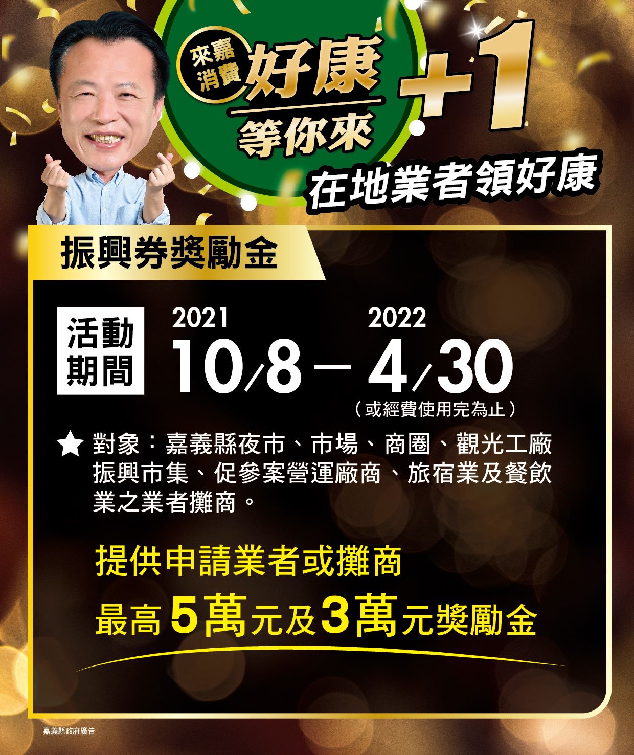 110年嘉義縣庶民產業振興獎勵計畫申請至111年5月31日